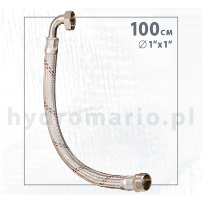 Wąż antywibracyjny z kolanem | 100 cm